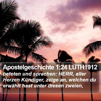 Apostelgeschichte 1:24 LUTH1912 Bible Verse Image