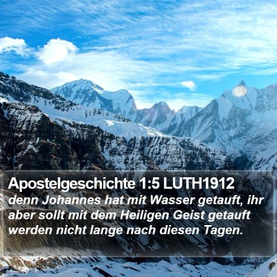 Apostelgeschichte 1:5 LUTH1912 Bible Verse Image