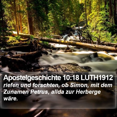 Apostelgeschichte 10:18 LUTH1912 Bible Verse Image