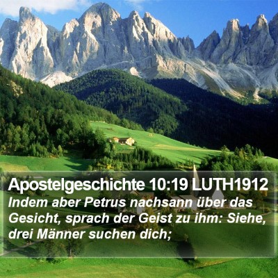 Apostelgeschichte 10:19 LUTH1912 Bible Verse Image
