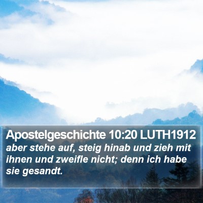 Apostelgeschichte 10:20 LUTH1912 Bible Verse Image