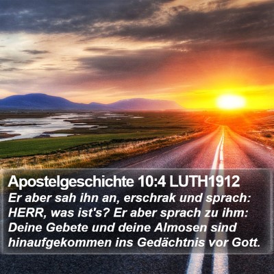 Apostelgeschichte 10:4 LUTH1912 Bible Verse Image