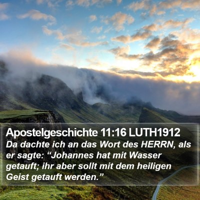 Apostelgeschichte 11:16 LUTH1912 Bible Verse Image