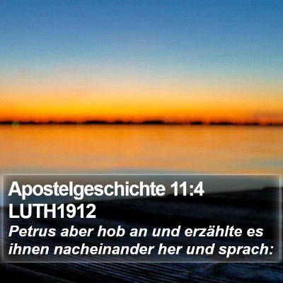 Apostelgeschichte 11:4 LUTH1912 Bible Verse Image