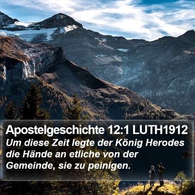 Apostelgeschichte 12:1 LUTH1912 Bible Verse Image