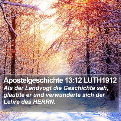 Apostelgeschichte 13:12 LUTH1912 Bible Verse Image