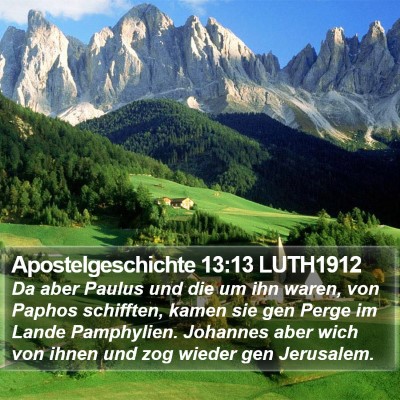 Apostelgeschichte 13:13 LUTH1912 Bible Verse Image