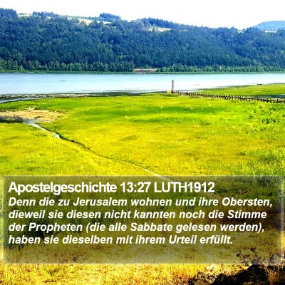 Apostelgeschichte 13:27 LUTH1912 Bible Verse Image