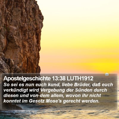 Apostelgeschichte 13:38 LUTH1912 Bible Verse Image
