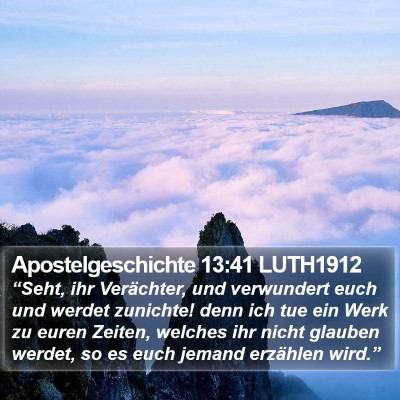 Apostelgeschichte 13:41 LUTH1912 Bible Verse Image