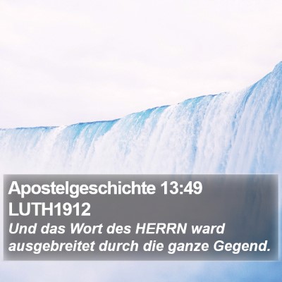 Apostelgeschichte 13:49 LUTH1912 Bible Verse Image