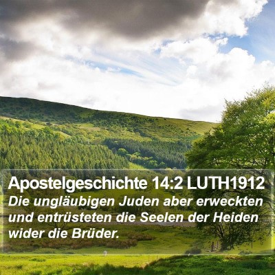 Apostelgeschichte 14:2 LUTH1912 Bible Verse Image