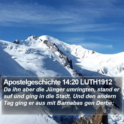 Apostelgeschichte 14:20 LUTH1912 Bible Verse Image