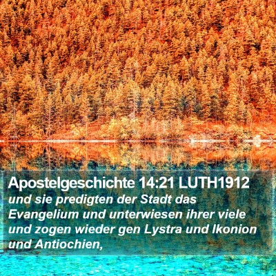 Apostelgeschichte 14:21 LUTH1912 Bible Verse Image