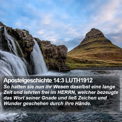 Apostelgeschichte 14:3 LUTH1912 Bible Verse Image