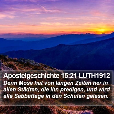 Apostelgeschichte 15:21 LUTH1912 Bible Verse Image
