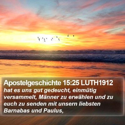Apostelgeschichte 15:25 LUTH1912 Bible Verse Image