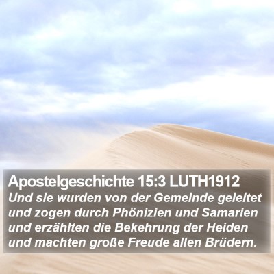 Apostelgeschichte 15:3 LUTH1912 Bible Verse Image