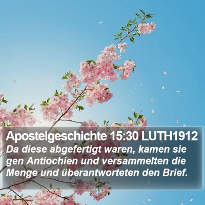 Apostelgeschichte 15:30 LUTH1912 Bible Verse Image