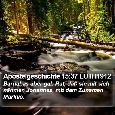 Apostelgeschichte 15:37 LUTH1912 Bible Verse Image