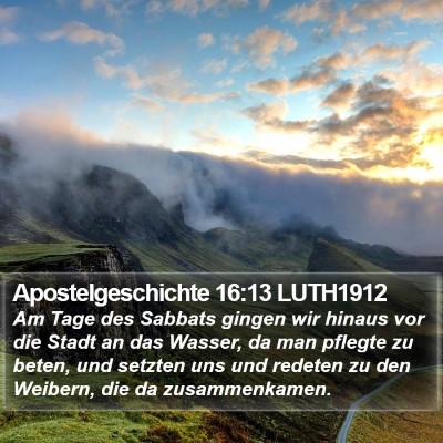 Apostelgeschichte 16:13 LUTH1912 Bible Verse Image