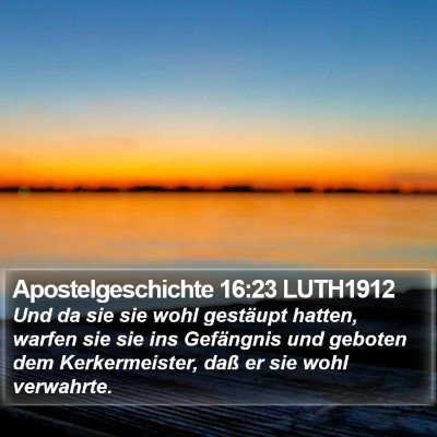 Apostelgeschichte 16:23 LUTH1912 Bible Verse Image
