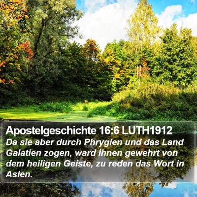 Apostelgeschichte 16:6 LUTH1912 Bible Verse Image