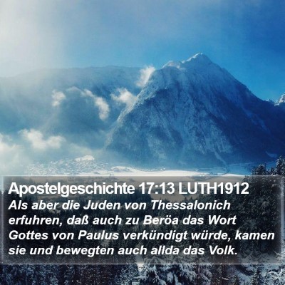 Apostelgeschichte 17:13 LUTH1912 Bible Verse Image