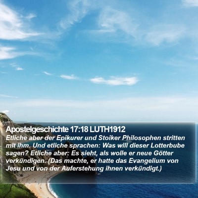 Apostelgeschichte 17:18 LUTH1912 Bible Verse Image
