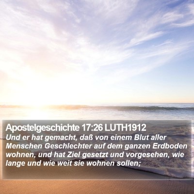 Apostelgeschichte 17:26 LUTH1912 Bible Verse Image
