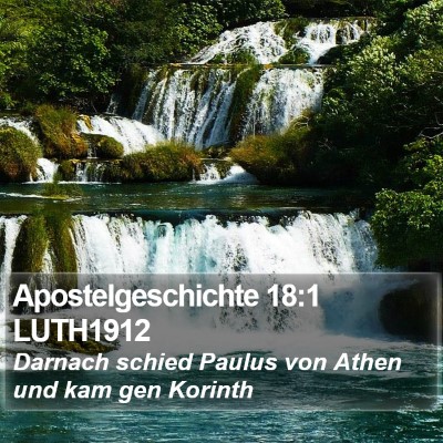 Apostelgeschichte 18:1 LUTH1912 Bible Verse Image