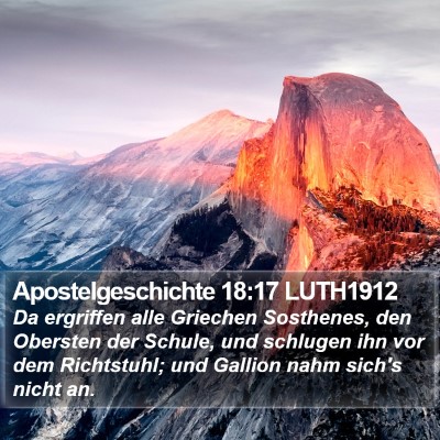 Apostelgeschichte 18:17 LUTH1912 Bible Verse Image
