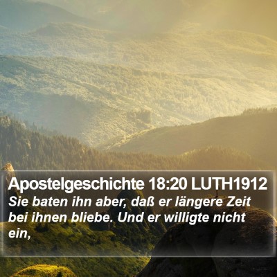 Apostelgeschichte 18:20 LUTH1912 Bible Verse Image