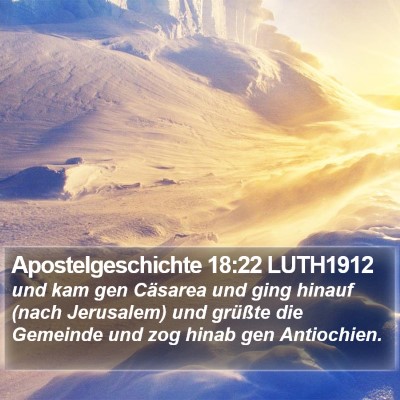 Apostelgeschichte 18:22 LUTH1912 Bible Verse Image