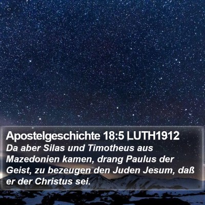 Apostelgeschichte 18:5 LUTH1912 Bible Verse Image