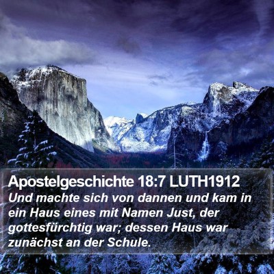 Apostelgeschichte 18:7 LUTH1912 Bible Verse Image