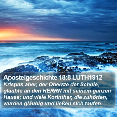 Apostelgeschichte 18:8 LUTH1912 Bible Verse Image