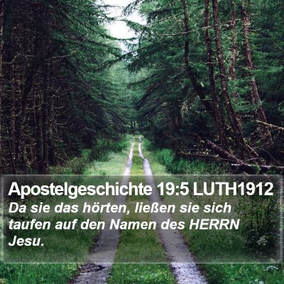 Apostelgeschichte 19:5 LUTH1912 Bible Verse Image