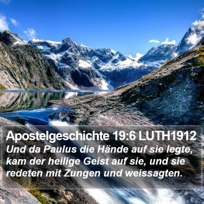 Apostelgeschichte 19:6 LUTH1912 Bible Verse Image