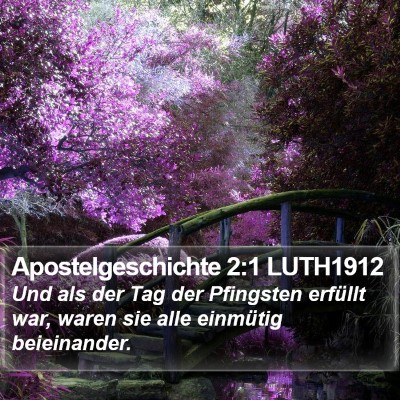 Apostelgeschichte 2:1 LUTH1912 Bible Verse Image