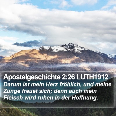 Apostelgeschichte 2:26 LUTH1912 Bible Verse Image