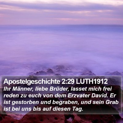 Apostelgeschichte 2:29 LUTH1912 Bible Verse Image