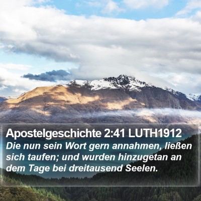 Apostelgeschichte 2:41 LUTH1912 Bible Verse Image
