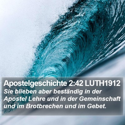 Apostelgeschichte 2:42 LUTH1912 Bible Verse Image