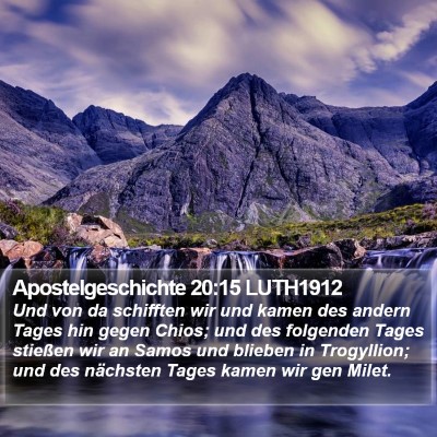 Apostelgeschichte 20:15 LUTH1912 Bible Verse Image