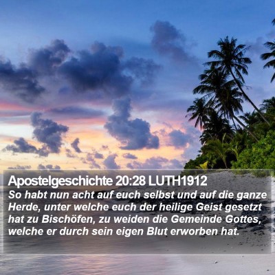 Apostelgeschichte 20:28 LUTH1912 Bible Verse Image