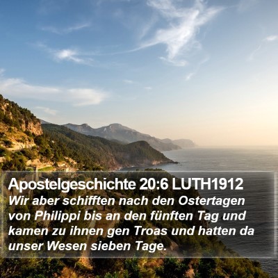 Apostelgeschichte 20:6 LUTH1912 Bible Verse Image