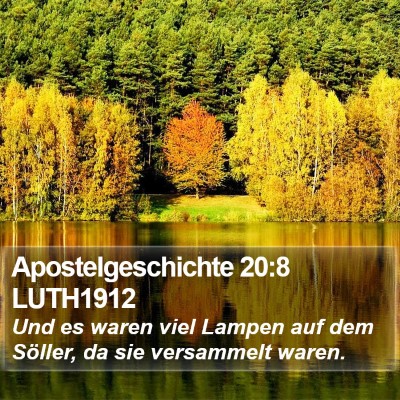 Apostelgeschichte 20:8 LUTH1912 Bible Verse Image
