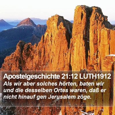 Apostelgeschichte 21:12 LUTH1912 Bible Verse Image