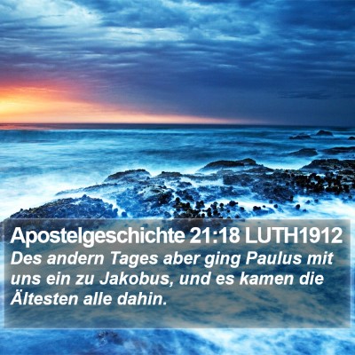 Apostelgeschichte 21:18 LUTH1912 Bible Verse Image
